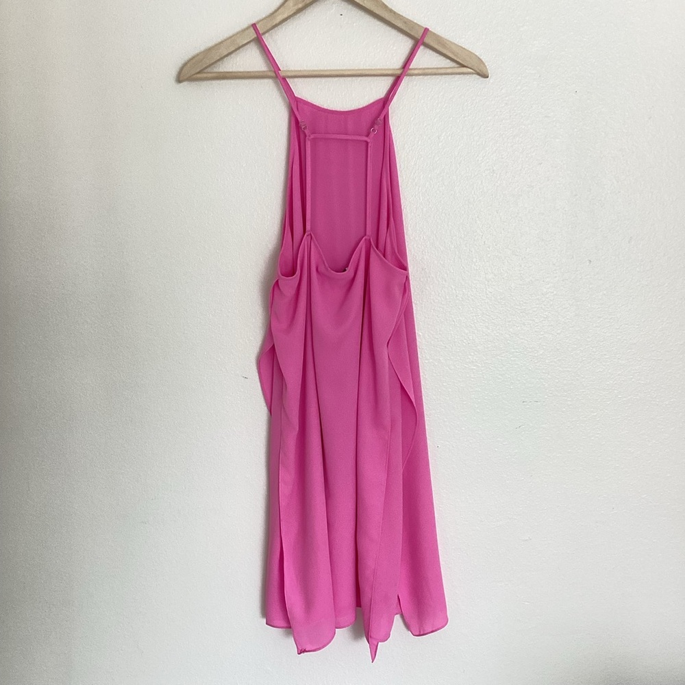 Elizabeth & James Pink Sleeveless Flowy Dress Size Medium Feminine Summer Preppy - Picture 3 of 8